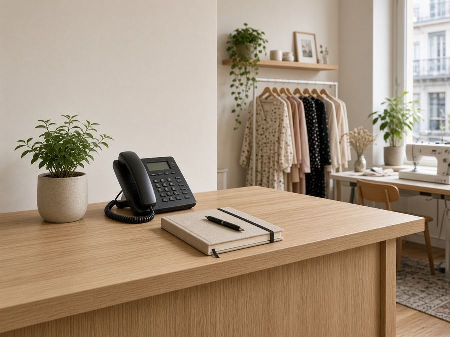 Contact desk at Servirigia Atelier in Linz